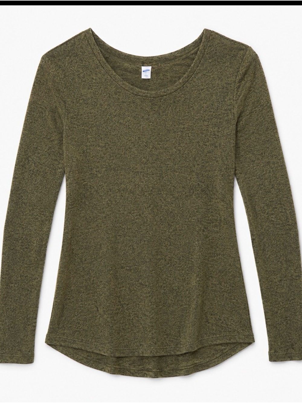 Old Navy Olive Green Scoop Neck Long Sleeve Top - Size Medium